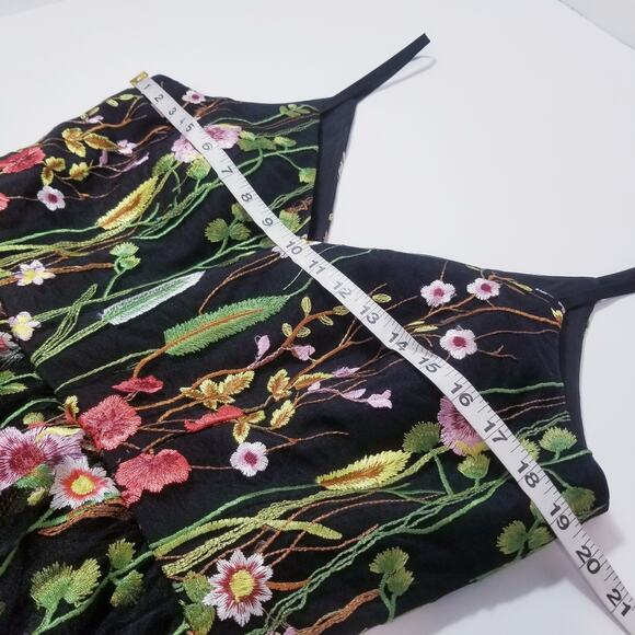 Mac Duggal Floral Embroidery Fit and Flare  Mini Dress Fairy-core Whimsical - Picture 7 of 11